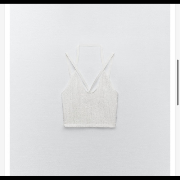 NEW Zara white crop top - Picture 4 of 8